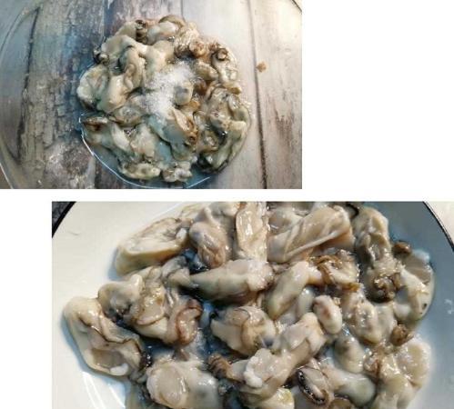 清洗蚵仔步驟